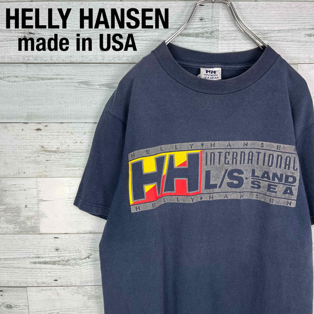 HELLY HANSEN(ヘリーハンセン)の【希少】ヘリーハンセン 古着 USA製 リフレクター プリント 半袖Tシャツ メンズのトップス(Tシャツ/カットソー(半袖/袖なし))の商品写真