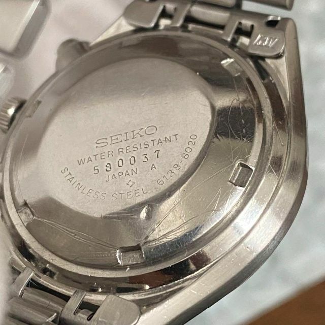 SEIKO(セイコー)の激レア ヴィンテージ品 セイコー5 スピードタイマー/6138 パンダ/自動巻き メンズの時計(腕時計(アナログ))の商品写真