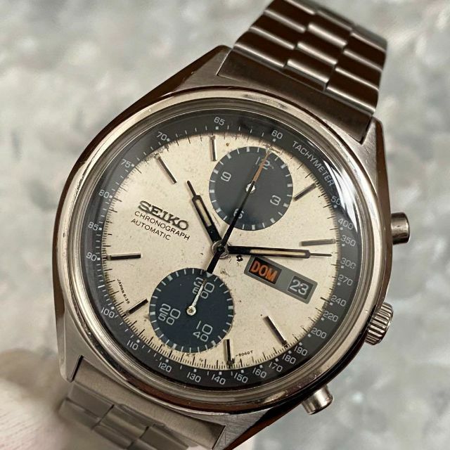 SEIKO(セイコー)の激レア ヴィンテージ品 セイコー5 スピードタイマー/6138 パンダ/自動巻き メンズの時計(腕時計(アナログ))の商品写真