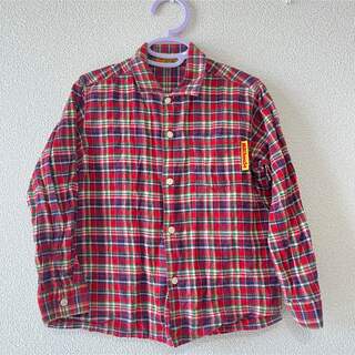 ミキハウス(mikihouse)の【❤️クリスマスに❤️】オールドミキハウス　チェックシャツ　110 赤系(Tシャツ/カットソー)