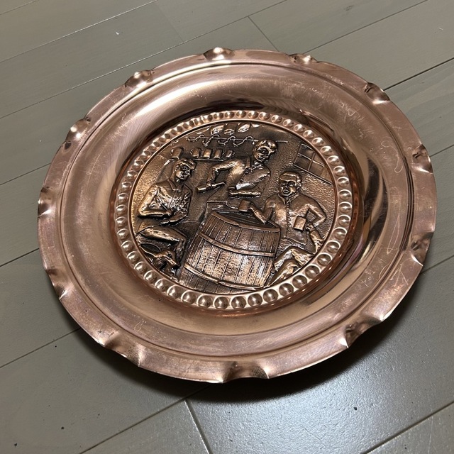 銅製 平皿 オブジェ フランス アンティーク