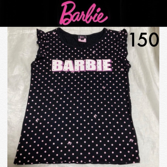 Barbie(バービー)の１回着☆Barbie Kidsフリル袖Tシャツサンエーバービーキッズジル キッズ/ベビー/マタニティのキッズ服女の子用(90cm~)(Tシャツ/カットソー)の商品写真