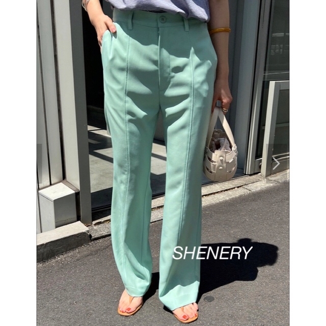 【新品】SHENERY シーナリー センターステッチフレアパンツ 36
