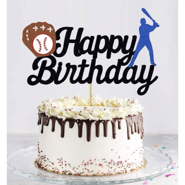 ケーキトッパー　野球　誕生日　Happy  birthday キッズ/ベビー/マタニティのメモリアル/セレモニー用品(その他)の商品写真