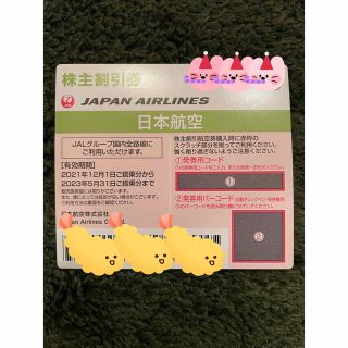 ジャル(ニホンコウクウ)(JAL(日本航空))のJAL株主優待券　2023年5月31日期限　1枚(航空券)