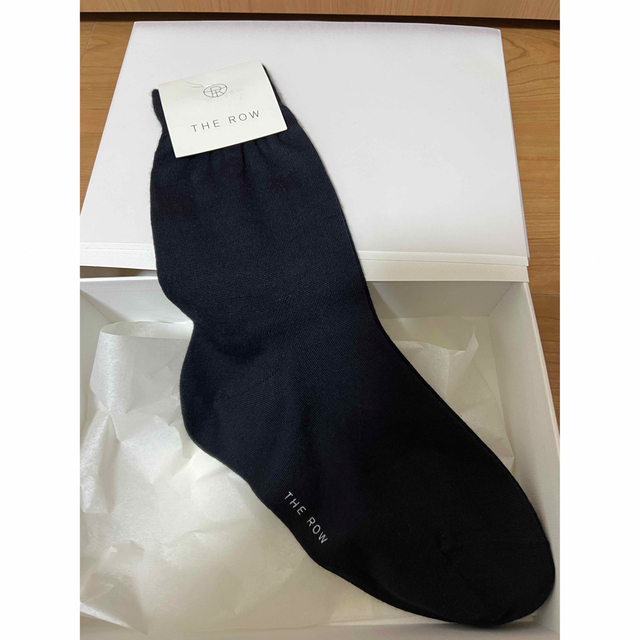 ザロウ　WOMENS CALF SOCK Sサイズ　NAVY