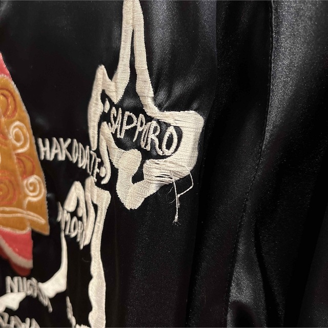Talor Toyo(テーラートウヨウ)のテーラー東洋　リバーシブル　スカジャン　Mサイズ　黒　緑 メンズのジャケット/アウター(スカジャン)の商品写真