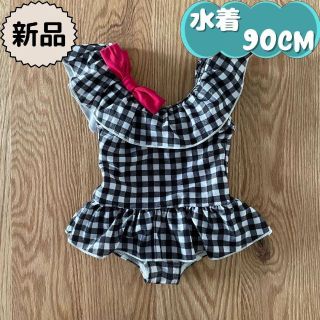 プティマイン(petit main)の新品☀水着☀リボン付きオフショルダーワンピース水着　プティマイン　女の子90cm(水着)