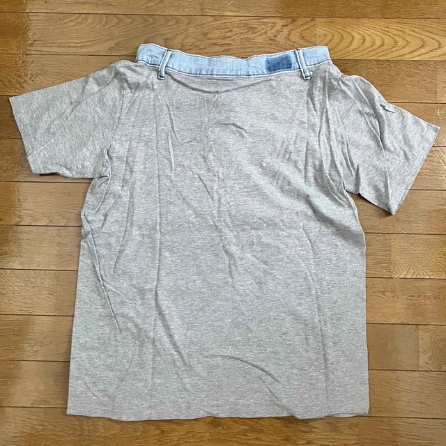 PANAMA BOY(パナマボーイ)の美品！NIKE リーバイス リメイクTシャツ ボタン&ファスナー グレー メンズのトップス(Tシャツ/カットソー(半袖/袖なし))の商品写真