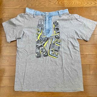 パナマボーイ(PANAMA BOY)の美品！NIKE リーバイス リメイクTシャツ ボタン&ファスナー グレー(Tシャツ/カットソー(半袖/袖なし))