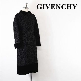 GIVENCHY ジバンシー カシミヤ混 アンゴラ混 高級フーテッドロングコート