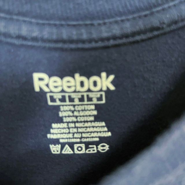 Reebok(リーボック)のアメリカ古着リーボックNHLブルース　チームロゴバックプリントTシャツLネイビー メンズのトップス(Tシャツ/カットソー(半袖/袖なし))の商品写真