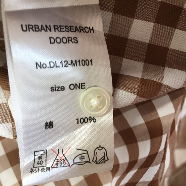 URBAN RESEARCH DOORS(アーバンリサーチドアーズ)のURBAN RESEARCH DOORS ギンガムチェックシャツ　フリー レディースのトップス(シャツ/ブラウス(長袖/七分))の商品写真