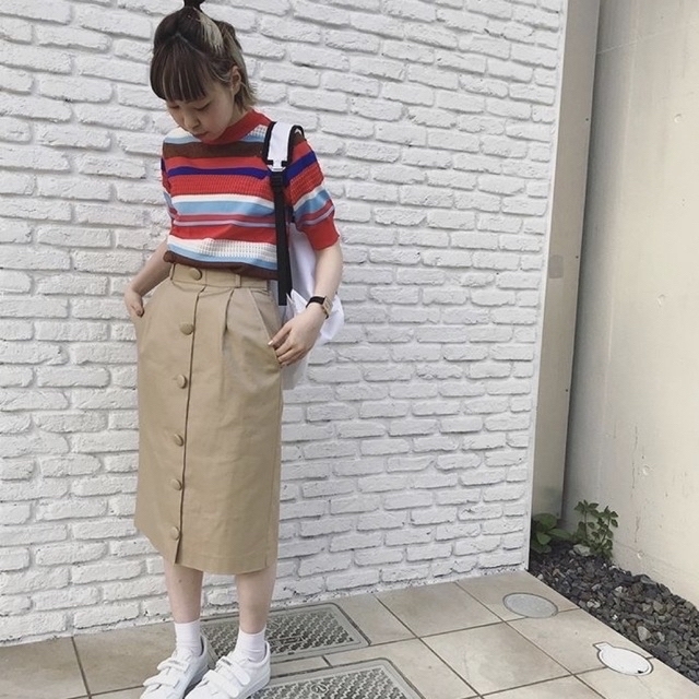 Dot&Stripes CHILDWOMAN(ドットアンドストライプスチャイルドウーマン)のDot&Stripes CHILDWOMANボーダートップス レディースのトップス(カットソー(半袖/袖なし))の商品写真