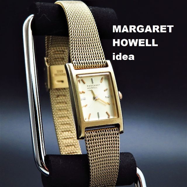 MARGALET HOWELL idea 腕時計 ゴールド ダイア メッシュ - 腕時計