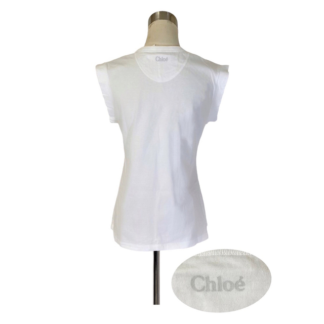 Chloe(クロエ)のChloé ランウェイ 幸運モチーフ柄ロゴ入りカットソー レディースのトップス(Tシャツ(半袖/袖なし))の商品写真