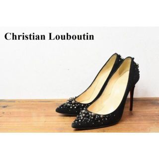 Christian Louboutin【イタリア】ビジューヒールパンプス 35