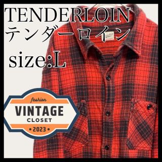 TENDERLOIN 半袖シャツXL ①青チェック ②白チェッカー