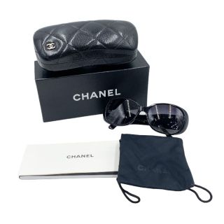 シャネル(CHANEL)のシャネル 5113-A サングラス ブラック  CHANEL ウェリントン カメリア(サングラス/メガネ)