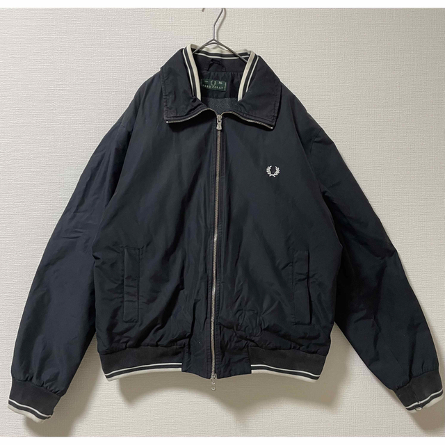 希少 フレッドペリー ナイロン ジャケット 肉厚 古着 黒 ヴィンテージ 00s-