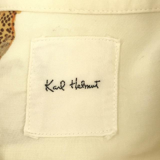 Karl Helmut(カールヘルム)のkarl helmut / カールヘルム | レーヨン チーター柄 アロハシャツ | オフホワイト | メンズ メンズのトップス(Tシャツ/カットソー(半袖/袖なし))の商品写真