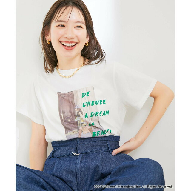 【ホワイト系（11）】『エミリー,パリへ行く』コラボレーションフォトTシャツ【洗える】 2