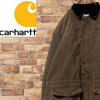 カーハート(carhartt)のカーハート　ダックジャケット　ビッグシルエット　中綿　キルティング　革ロゴ　L.(ブルゾン)