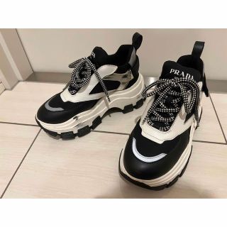 Prada プラダ pegasus UK7 ダッドスニーカー 厚底 ヒール