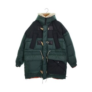 sacai サカイ ダウンコート 1(S位) 緑xオレンジ