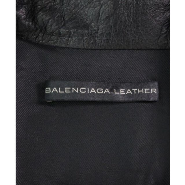 Balenciaga(バレンシアガ)のBALENCIAGA バレンシアガ ライダース 42(XS位) 黒 【古着】【中古】 メンズのジャケット/アウター(ライダースジャケット)の商品写真