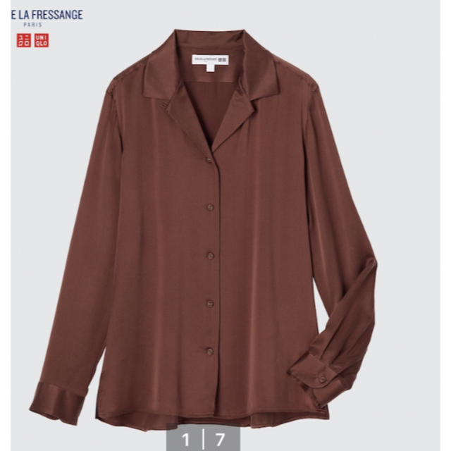 UNIQLO(ユニクロ)のイネス　シルクブラウス　M レディースのトップス(シャツ/ブラウス(長袖/七分))の商品写真