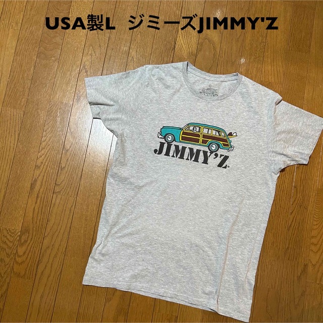 Lサイズ！USA製 ジミーズ JIMMY'Z 半袖Tシャツ グレー サーフ