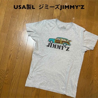 ジミーズ(JIMMY’Z)のLサイズ！USA製 ジミーズ JIMMY'Z 古着半袖Tシャツ グレー サーフ(Tシャツ/カットソー(半袖/袖なし))