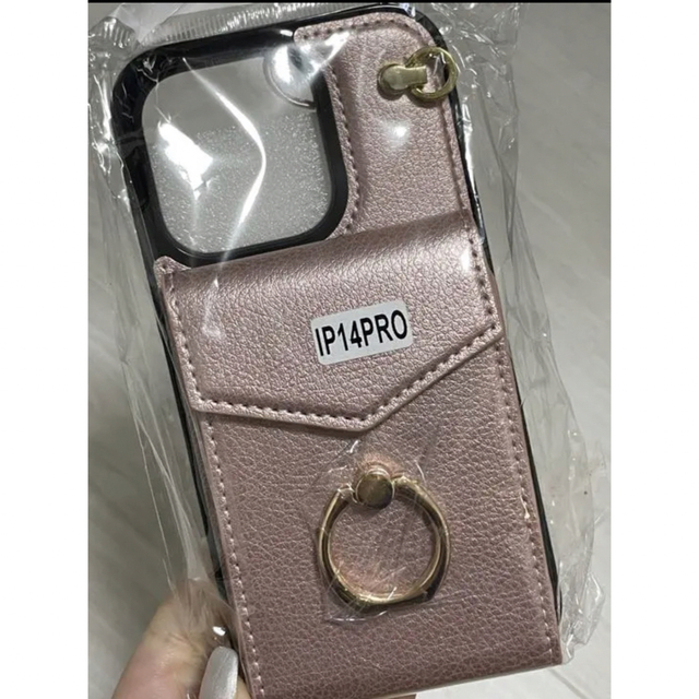 新品　匿名　カードケース　iPhone14Pro  スマホケース　ピンク スマホ/家電/カメラのスマホアクセサリー(iPhoneケース)の商品写真