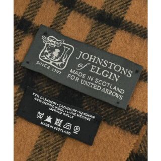 Johnstons - Johnstons ジョンストンズ ストール - 茶x黒 【古着