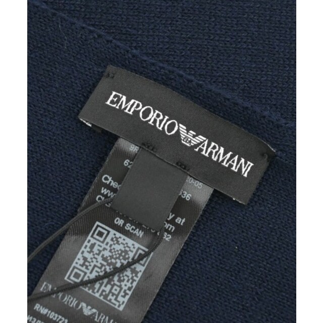 Emporio Armani(エンポリオアルマーニ)のEMPORIO ARMANI エンポリオアルマーニ マフラー - 紺 【古着】【中古】 メンズのファッション小物(マフラー)の商品写真