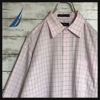 ノーティカ(NAUTICA)の【ゆるだぼ】ノーティカ☆チェックシャツ　ピンク　薄手　A316(シャツ)