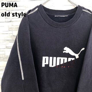 プーマ(PUMA)の【ビッグロゴ！】プーマ　PUMA　スウェット　トレーナー　ネイビー　XL(スウェット)