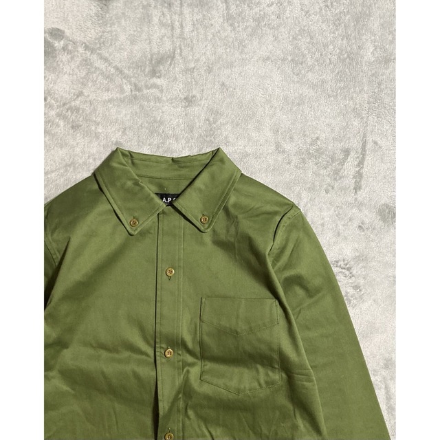 A.P.C(アーペーセー)のA.P.C アーペーセー ミリタリー ロング 長袖 シャツ ワンピース レディースのワンピース(ひざ丈ワンピース)の商品写真