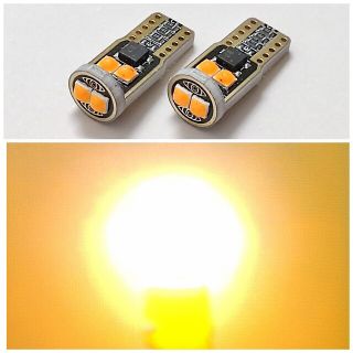 【2個】T10 LED  バルブ　12v　 2500K　オレンジ アンバー無極性(その他)