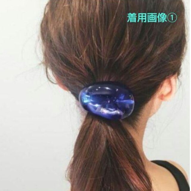 新品 colette malouf ラージ ポニー クリアブルー ティアドロップ 新品 colette malouf ラージ ポニー クリアブルー ティアドロップ