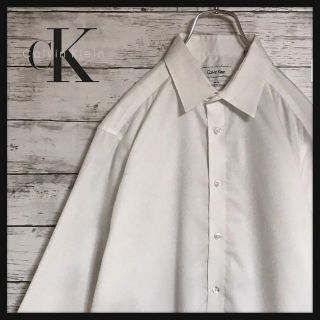 シーケーカルバンクライン(ck Calvin Klein)の【美品】カルバンクライン☆シンプルシャツ　スリムフィット　白シャツ　A190(シャツ)