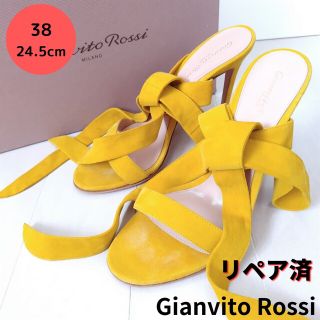 良品❤箱付き【ジャンヴィット ロッシ】アレンジ リボン サンダル 24.5㎝ | フリマアプリ ラクマ