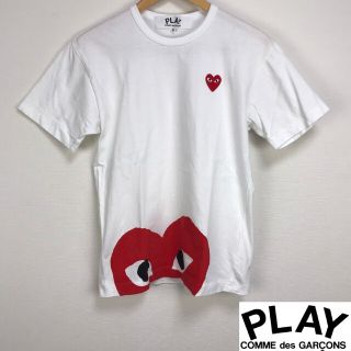 コムデギャルソン(COMME des GARCONS)の美品 プレイコムデギャルソン 半袖Tシャツ ホワイト サイズM(Tシャツ/カットソー(半袖/袖なし))