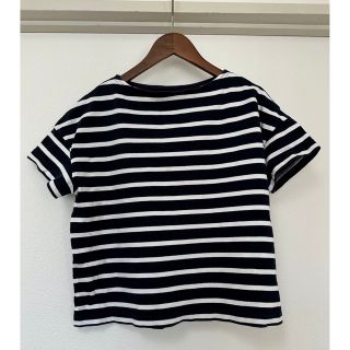 ムジルシリョウヒン(MUJI (無印良品))の無印良品　MUJI ボーダーTシャツ　ネイビー　ホワイト　綿　コットン　Sサイズ(Tシャツ(半袖/袖なし))