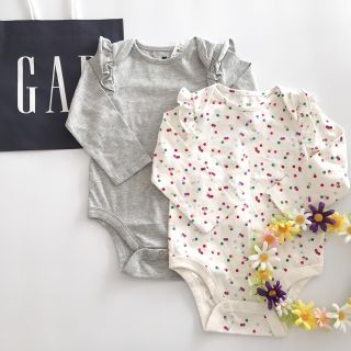 ベビーギャップ(babyGAP)のすん様専用新品♡今季♡baby gap♡ロンパース♡フリル♡セット/ユニクロ/プ(ワンピース)