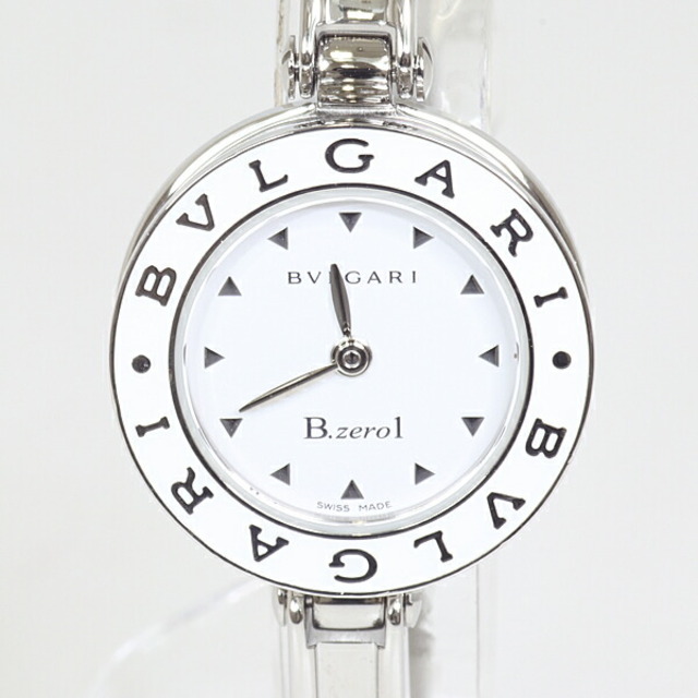 ブルガリ BVLGARI レディース腕時計 B.zero1 ビーゼロワン ウォッチ BZ22S ホワイト文字盤 クォーツ バングル SS 仕上げ済22mmケース厚