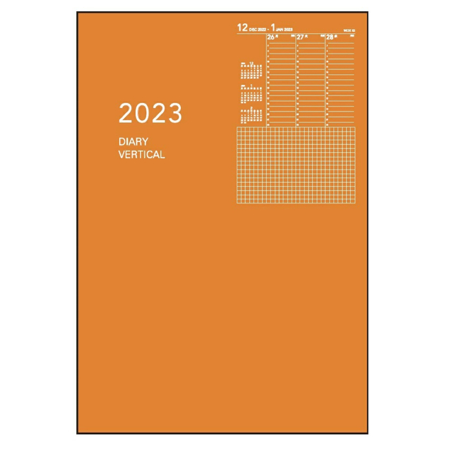 ダイゴー　2023年1月始まり　オレンジ １週間バーチカル ２０２３ インテリア/住まい/日用品の文房具(カレンダー/スケジュール)の商品写真