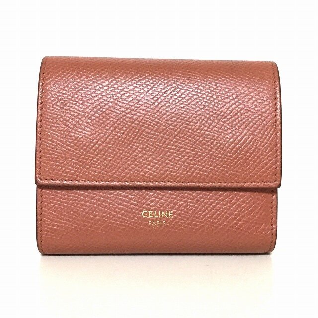 celine - セリーヌ 3つ折り財布 - ブラウン レザーの通販 by ブラン