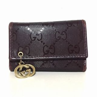 グッチ(GUCCI)のグッチ キーケース GG柄 212111 ボルドー(キーケース)